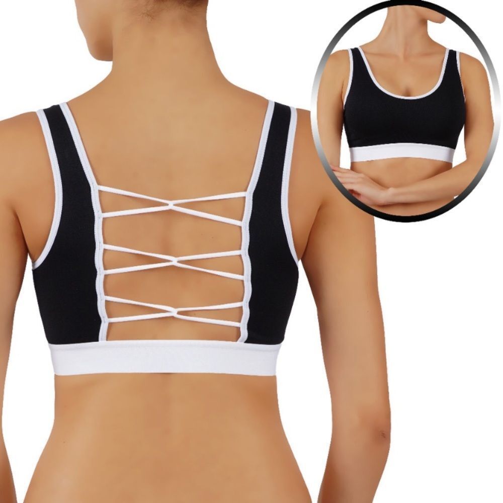 Yelete Criss-cross back high impact sports bra